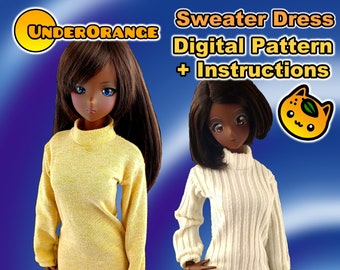 Sweater Dress Digital Pattern and Instructions for Smartdoll