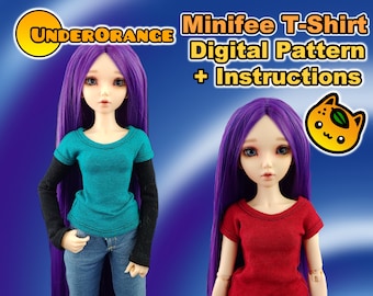 T-Shirt with Attached Sleeves Pattern and Instructions for Minifee MSD