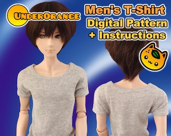 Men's T-Shirt with Attached Sleeves Pattern and Instructions for Smartdoll