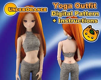 Yoga Outfit Digital Pattern and Instructions for Smartdoll