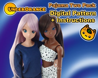 Pajamas TWO PACK Digital Pattern and Instructions for Smartdoll