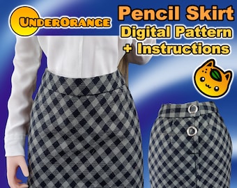 Pencil Skirt Digital Pattern and Instructions for Smartdoll