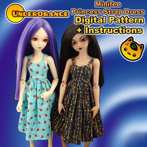 Princess Strap Dress Digital Pattern and Instructions for Minifee