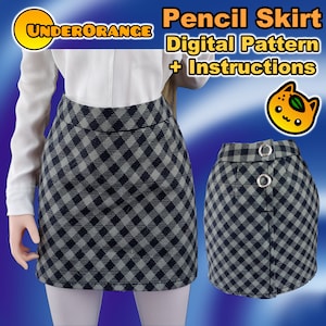 Pencil Skirt Digital Pattern and Instructions for Smartdoll