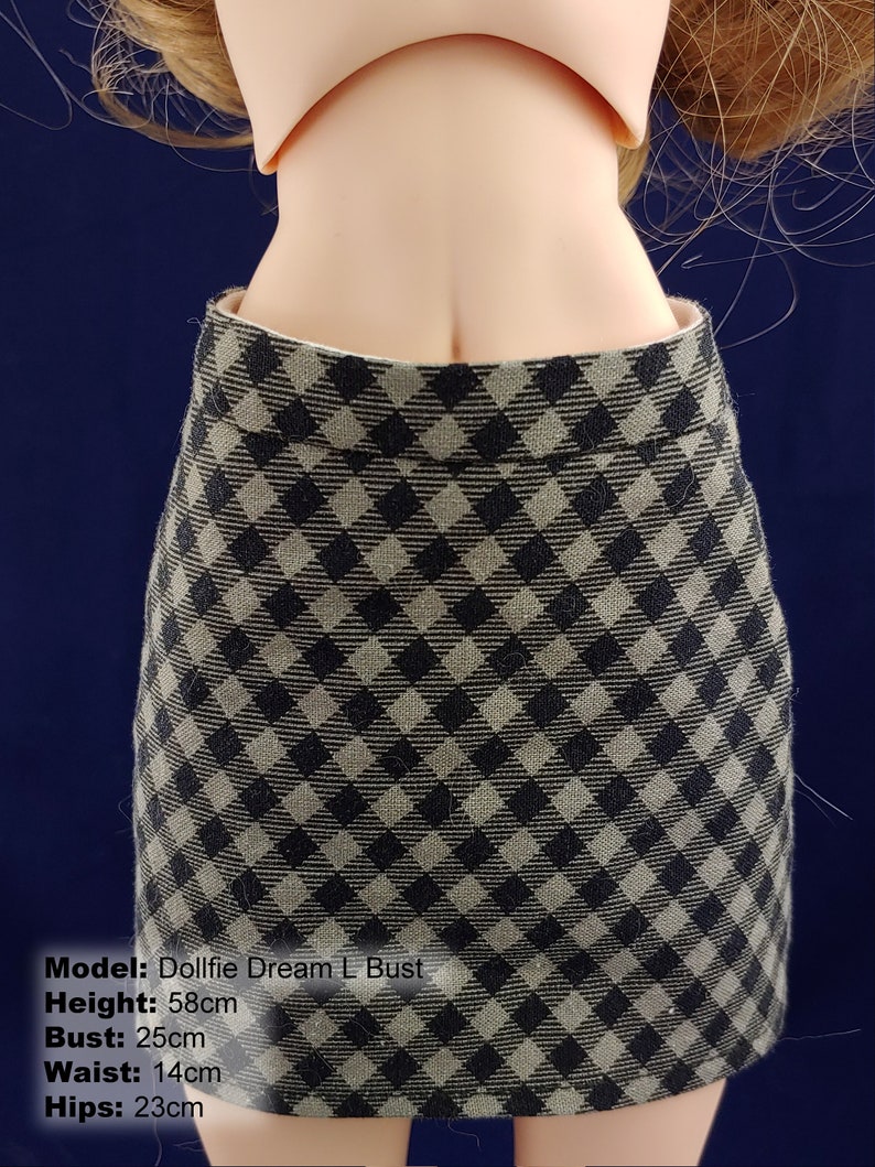 Pencil Skirt Digital Pattern and Instructions for Smartdoll image 5