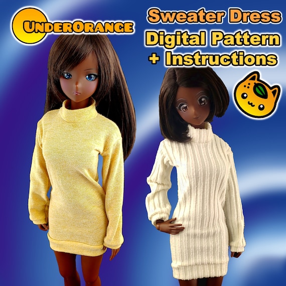 Sweater Dress Digital Pattern and Instructions for Smartdoll