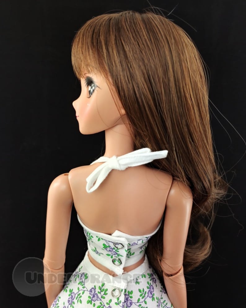 Smartdoll Halter Top 13 BJD Doll Purple Green and White Floral