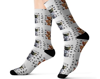 cat lover Socks, Gifts for her, cat socks, cat Mom Gift for cat Lover, Sock for cat lover, funny cat sock,
