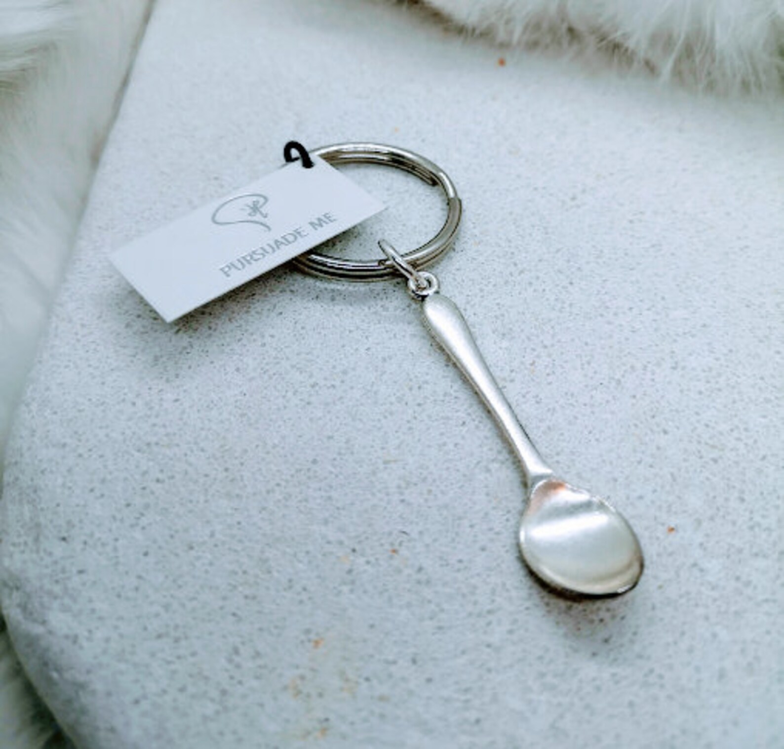 Spoon Keychain Silver Spoon Accessories Gift for Him Etsy