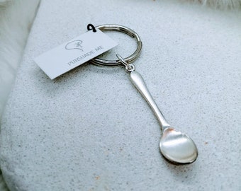 Llavero de cuchara / Accesorios de cuchara de plata / Regalo para él / Regalo para ella