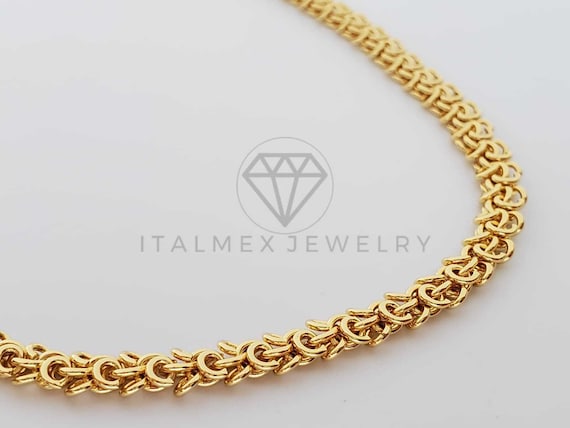 18K Gold Plated 5mm24 Chino Bull Link Chain|Cadena Chino Link Laminado 18K
