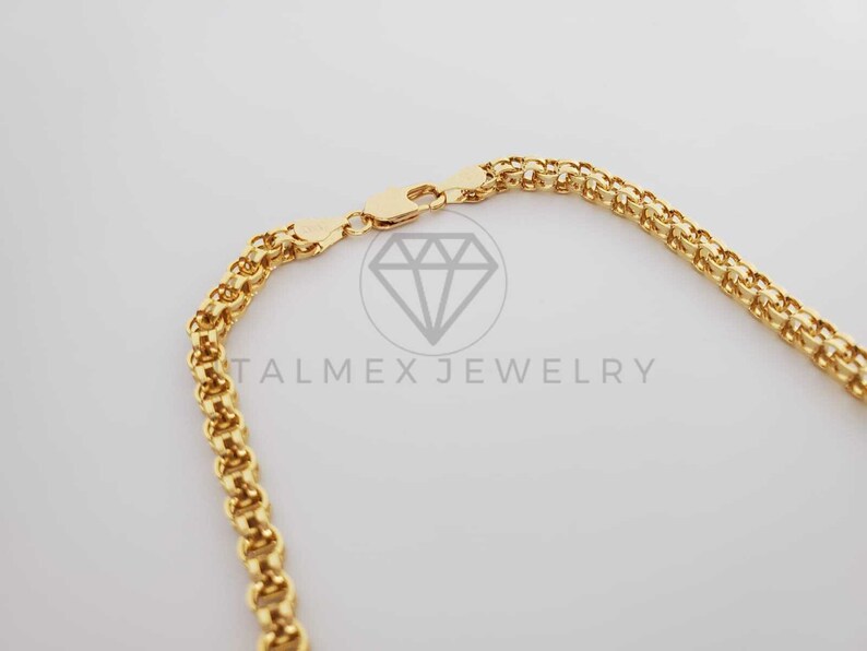 18K Gold Plated 5mm24 Chino Bull Link Chain|Cadena Chino Link Laminado 18K