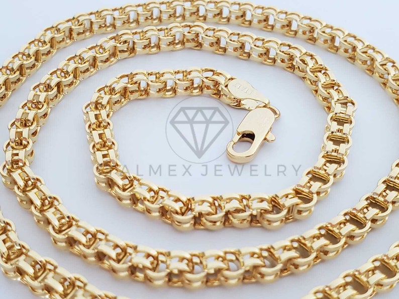 18K Gold Plated 5mm24 Chino Bull Link Chain|Cadena Chino Link Laminado 18K