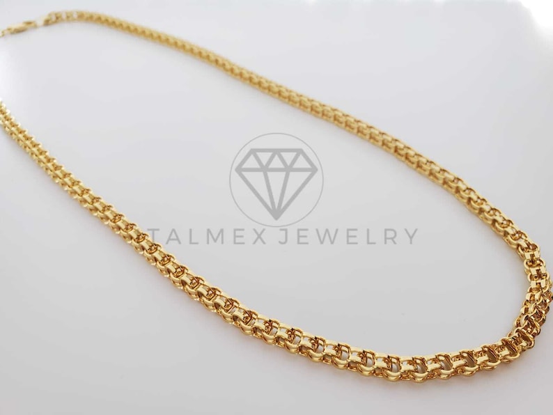 18K Gold Plated 5mm24 Chino Bull Link Chain|Cadena Chino Link Laminado 18K