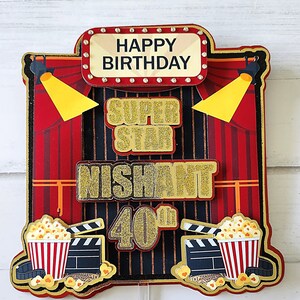 Movie/Red carpet theme cake topper or centerpiece, red carpet party, Movie star theme, star party