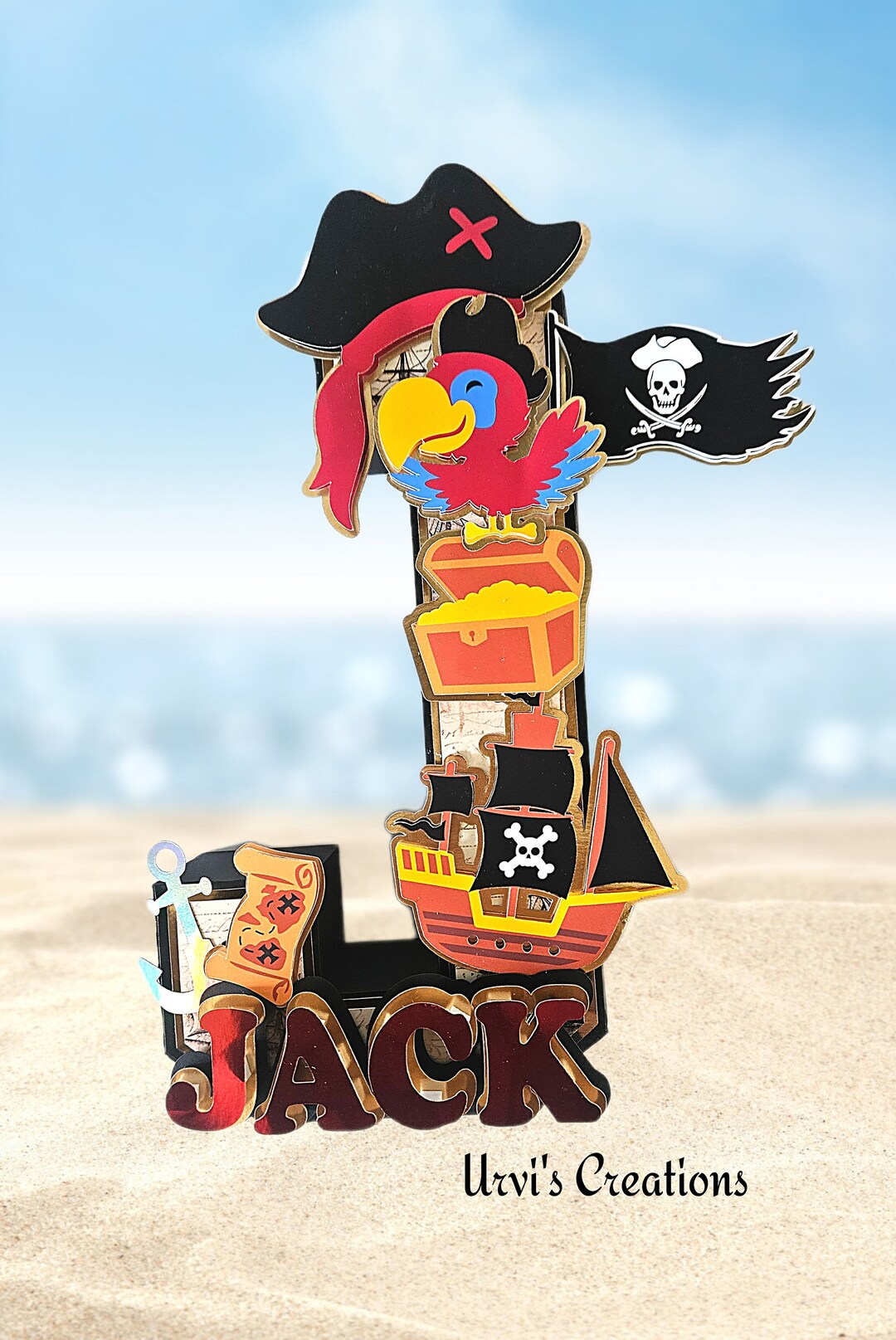 Pirate Theme 3d Letter - Etsy