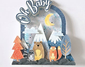 Oh Baby/Forest theme cake topper