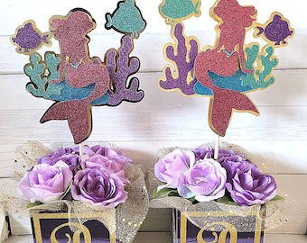 Mermaid theme customized table centerpiece/decorations