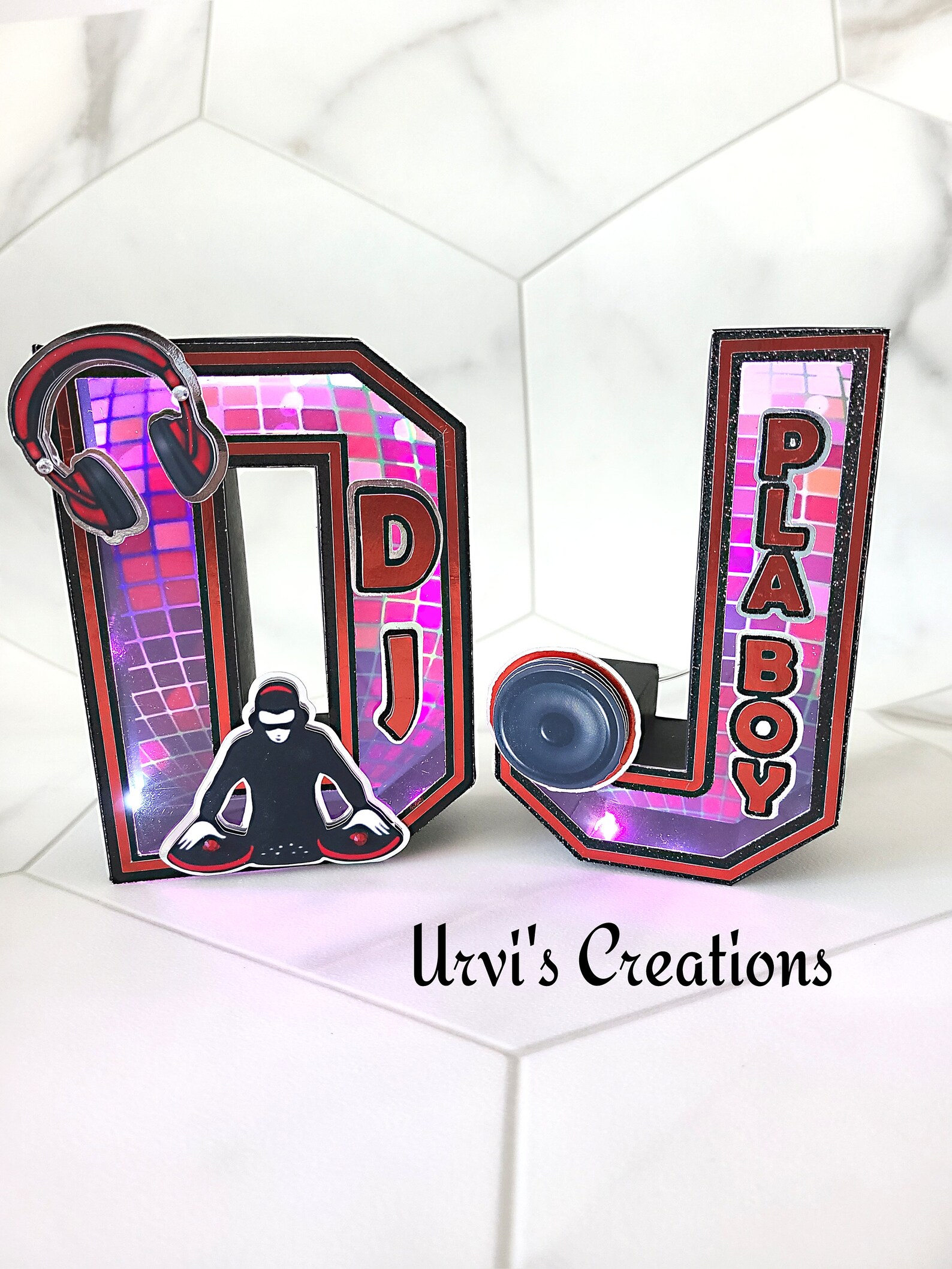 DJ Theme 3D Letters With or Without Light in Them. letters Etsy