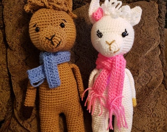 Crochet Llama, Female Llama, Male Llama. Plushie Llama, Amigurumi Llama, Toy Llama, Kids Llama