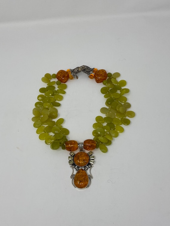 Patricia L Knop necklace with Amber