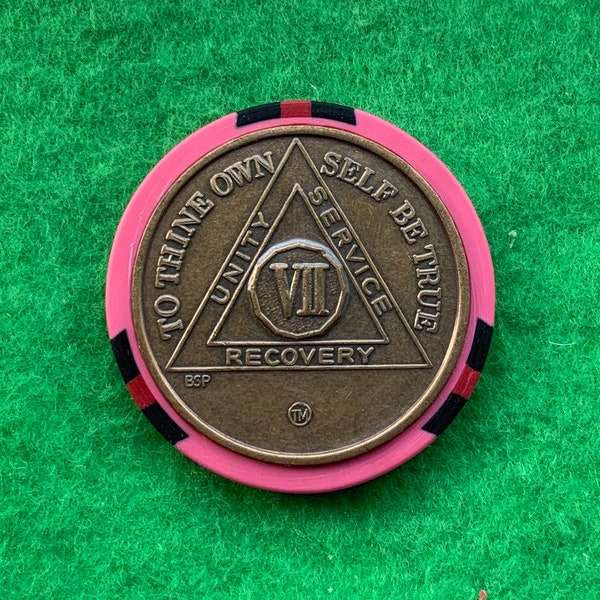 Chip In a Chip! Are you going to gamble with your sobriety? AA | Recovery | Sobriety Coins | AA Chips | AA Anniversary | Gamblers Anonymous