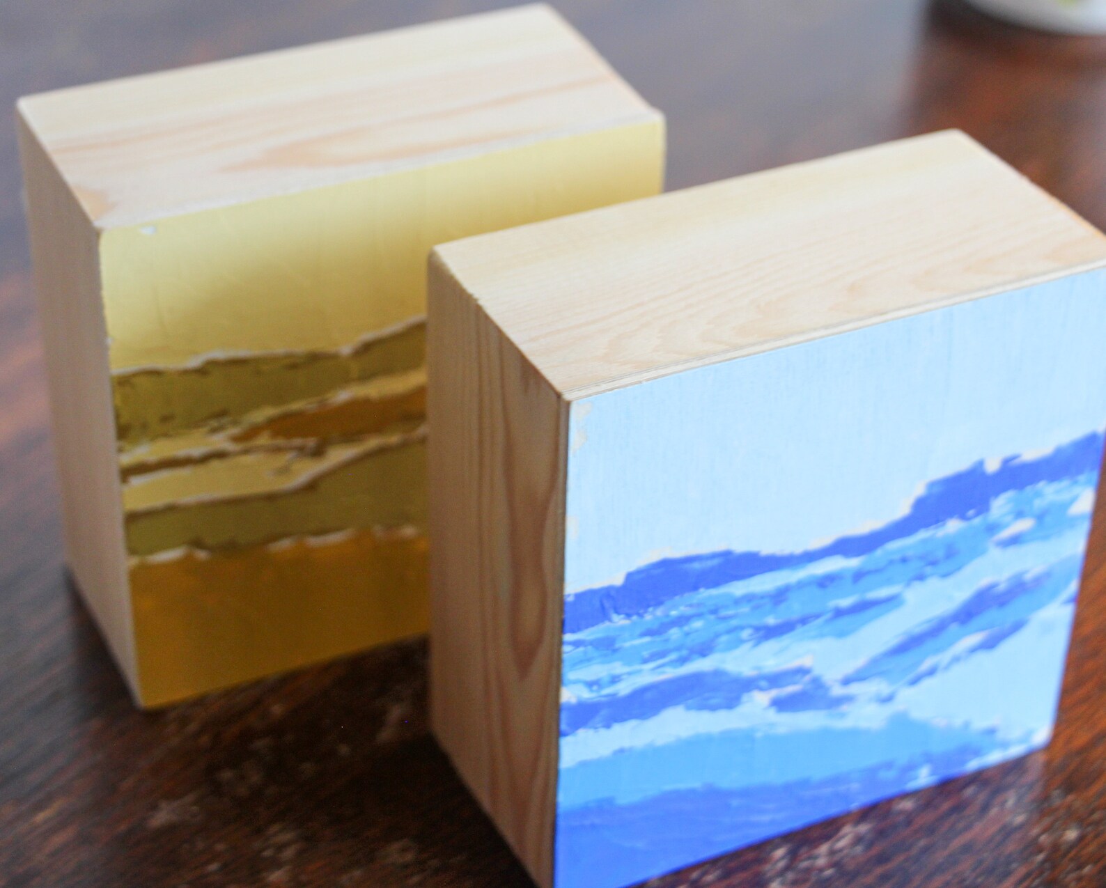 Oil Pastel Impressionist Landscape Art on Wood Etsy