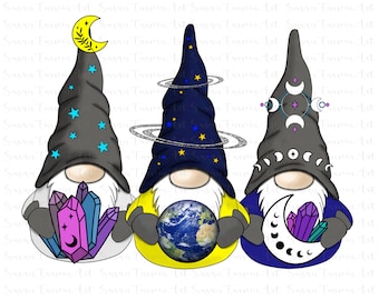 Sublimation Celestial Gnomes PNG Clipart, Nordic Gnomes, Celestial Gnomes, Celestial Gnome PNG, Gnomes PNG, Gnome clipart