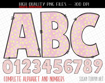 Digital Alphabet PNG letters and numbers, Alphabet letters, PNG alphabet, PNG numbers, Clip Art Alphabet