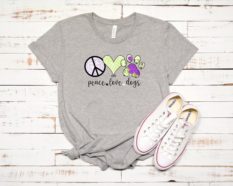 Download Peace love dogs sublimation PNG INSTANT download Paw print ...