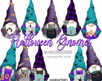 Halloween Gnomes PNG Clipart, Nordic Gnomes, Halloween Gnomes, Fall Gnome PNG, Harvest PNG, Gnome clipart
