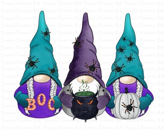 Halloween Gnomes PNG Sublimation, Nordic Gnomes, Halloween Gnomes, Fall Gnome PNG, Harvest PNG, Gnome clipart