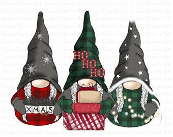 Christmas Gnomes Sublimation PNG Clipart, Nordic Gnomes, Xmas Gnomes, Xmas Gnome PNG, Gnomes PNG, Gnome clipart