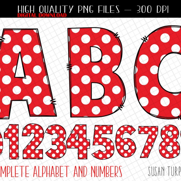 Valentine Red Polka Dot Alphabet PNG, Alphabet letters, PNG alphabet, PNG numbers, Clip Art Alphabet