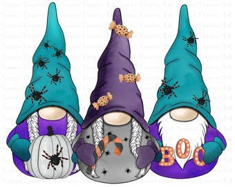 Sublimation Halloween Gnomes PNG Clipart, Nordic Gnomes, Halloween Gnomes, Fall Gnome PNG, Harvest PNG, Gnome clipart