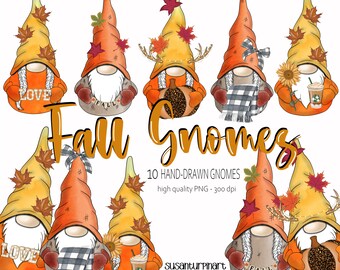 Fall Gnomes PNG Clipart, Nordic Gnomes Thanksgiving Gnomes, Autumn Gnome PNG, Harvest PNG, Gnome clipart