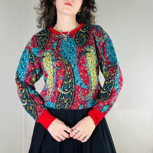 70s paisley sweater