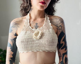 70s crochet hater top