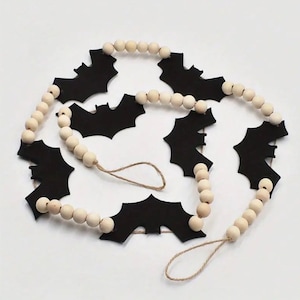 Ghirlanda di pipistrelli di Halloween / Banner di Halloween Boho / Decorazioni per feste spettrali / Decorazioni rustiche per la fattoria / Forniture per feste / Mantello per camino