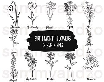 Download Birth Month Svg Etsy