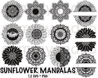 Download Sunflower Mandala Etsy