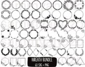Wreath SVG bundle laurel wreath svg wedding wreath svg monogram wreath svg wreaths svg commercial use svg geometric wreath svg cricut