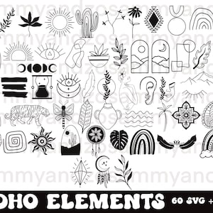 Boho SVG ontwerpt| boho clipart| boho kunst| abstract svg| boho digitale kunst| svg bestand voor cricut| boho gesneden bestanden voor cricut| commercieel gebruik svg
