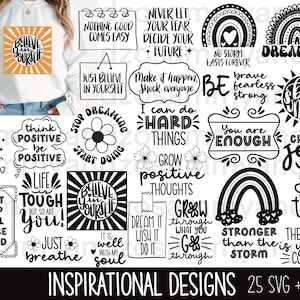 Inspirierendes Svg| Motivationssvg| positive Zitate svg| svg Bündel Cricut| kommerzielle Nutzung svg| Positivitätssvg| cricut svg| gute Vibes svg