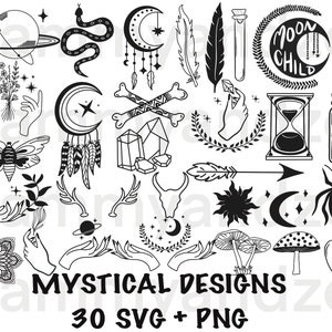Mystical svg bundle| mystical svg| witchy svg| boho svg| celestial svg| witchcraft svg| mystical clipart| tshirt svg| witchy clipart| cricut