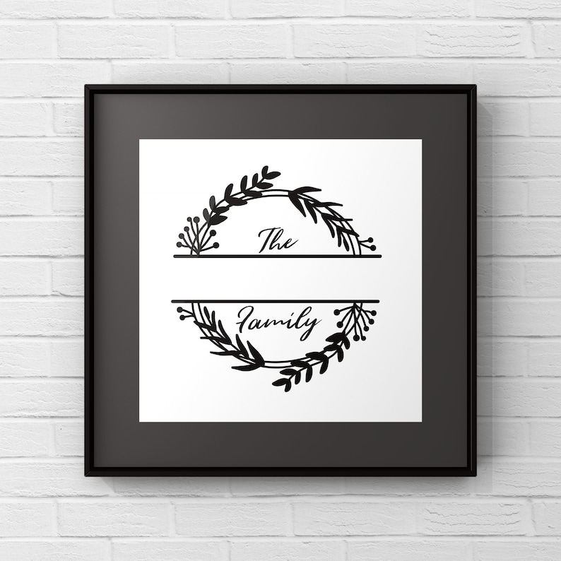 12 hand-drawn family monogram designs in svg and png formats. digital download only.
