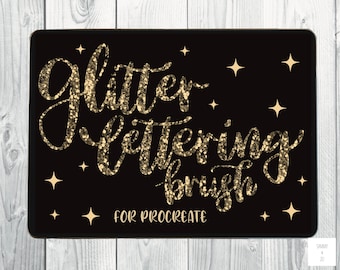 Glitzer Schriftpinsel für Procreate, Procreate Schriftpinsel, Procreate Pinsel, digitale Schriftpinsel, Procreate Werkzeuge für Schriftzug