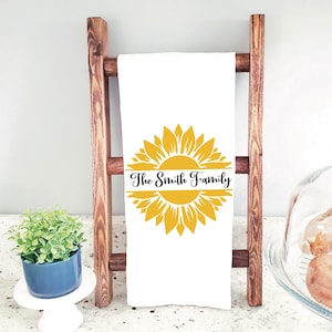 towel mockup of sunflower design