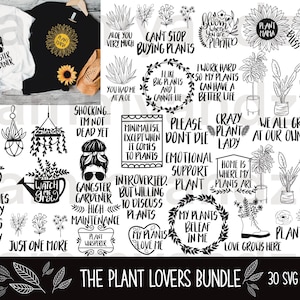 Plantenliefhebbers svg png bundel| plant svg| tuinieren svg| cactus svg| kamerplant svg| grappige svg| commercieel gebruik svg| svg files voor cricut