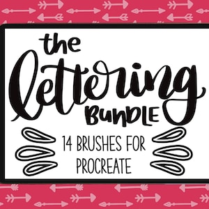 Procréer un paquet de lettrage| procréer des pinceaux de lettrage| pinceaux de lettrage| procréer le lettrage| lettrage numérique| calligraphie numérique